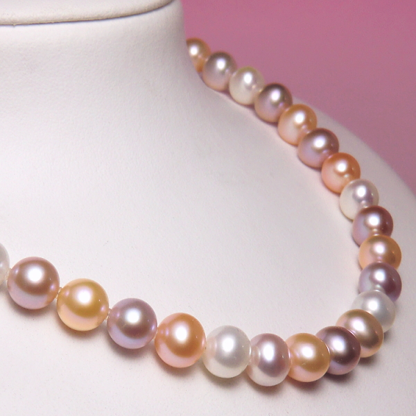 淡水真珠 ネックレス（マルチカラー／8.5-9.0mm） | 真珠専門エイチ